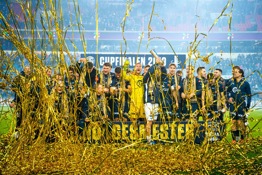 Players of Viking celebrate