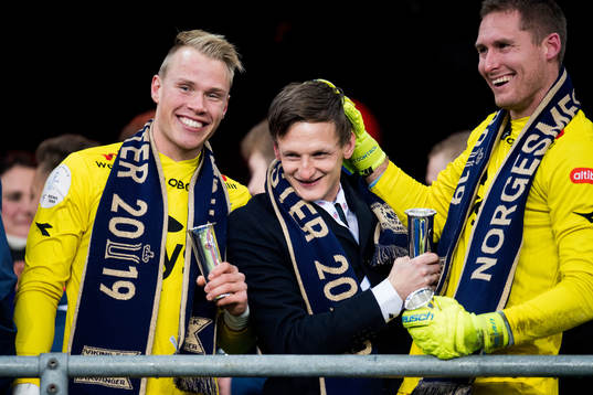 Goalkeeper Amund Wichne, André Danielsen and goalkeeper
