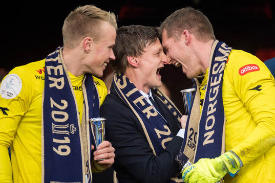 Goalkeeper Amund Wichne, André Danielsen and goalkeeper