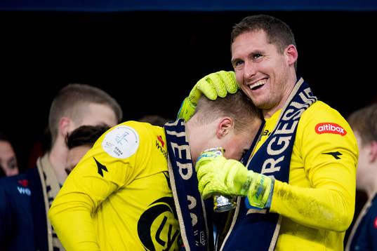 Goalkeeper Amund Wichne and goalkeeper Iven Austbø of
