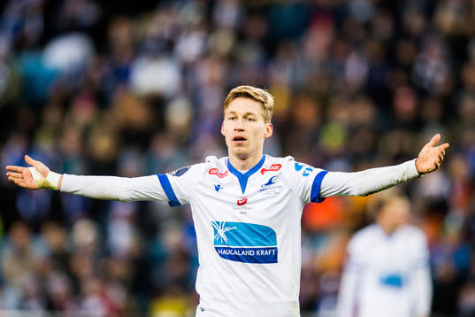 Niklas Sandberg of Haugesund reacts