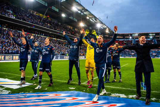 Players of Viking celebrate