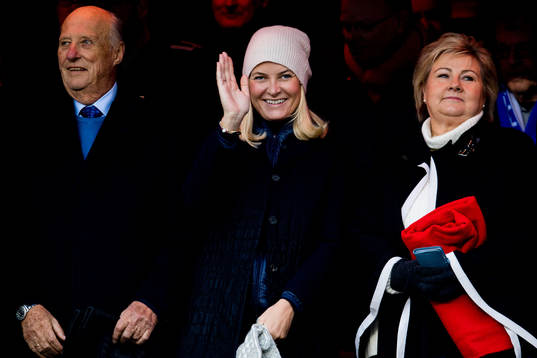 King Harald V, Mette-Marit, crown princess, and Erna