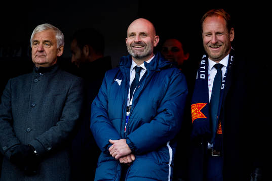 Stig Christiansen and Rune Bertelsen of Viking in the stands