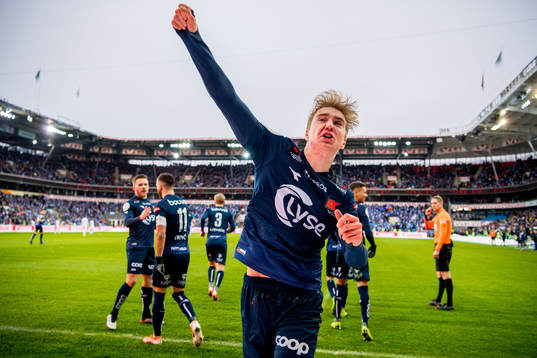 Kristian Thorstvedt of Viking celebrates
