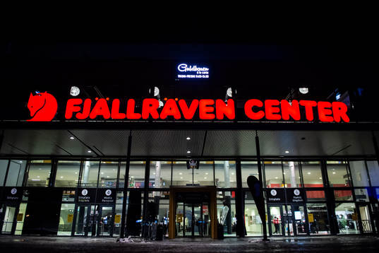 Exteriör av Fjällräven Center