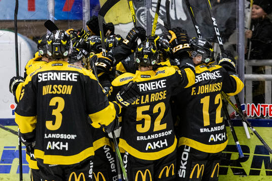 Västerås spelare jublar