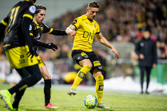 Kasper Skaanes of Start and Fredrik Krogstad of Lillestrøm
