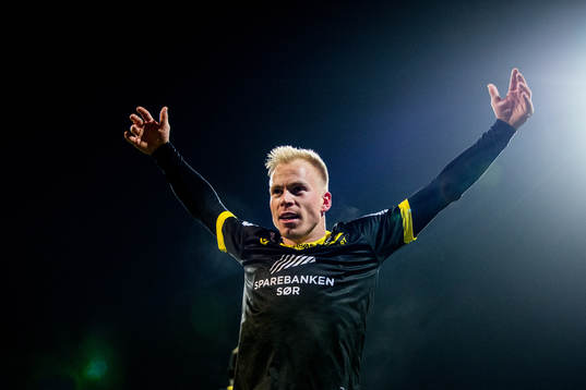 Martin Ramsland of Start celebrates