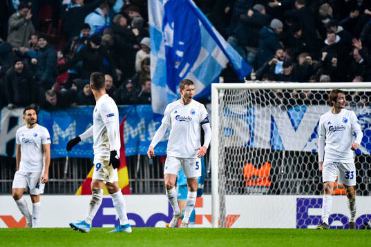 Andreas Bjelland of FC Köpenhamn reacts