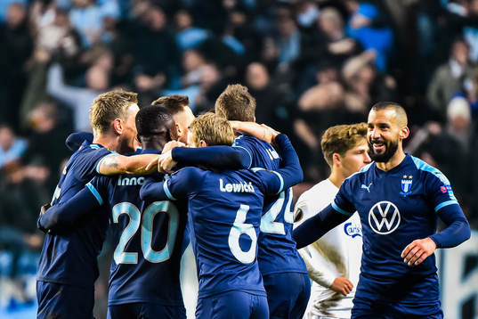 Players of Malmö FF celebrate