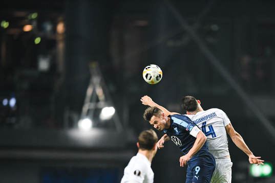 Markus Rosenberg of Malmö FF and Sotirios Papagiannopoulos