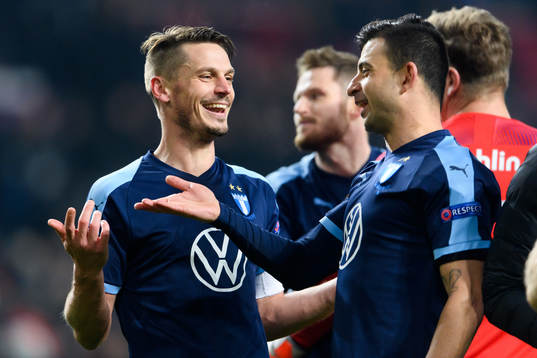 Markus Rosenberg of Malmö FF celebrates