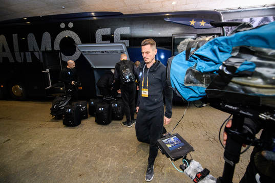 Markus Rosenberg of Malmö FF arrives prior to the Europa