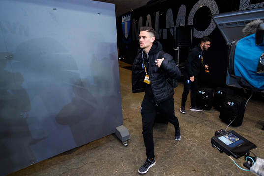 Marcus Antonsson of Malmö FF arrives prior to the Europa