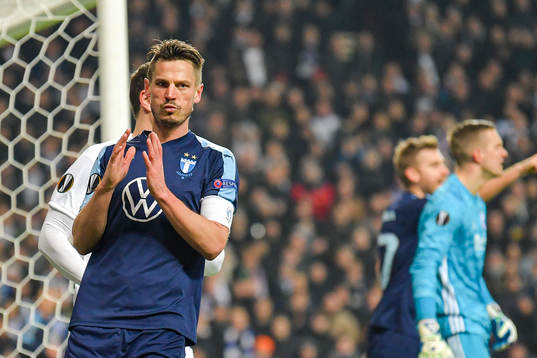 Markus Rosenberg of Malmö FF looks dejected