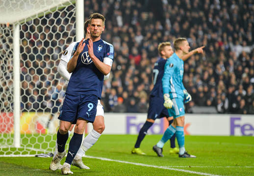 Markus Rosenberg of Malmö FF looks dejected