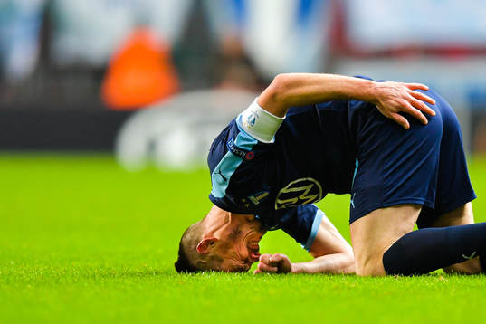 Markus Rosenberg of Malmö FF in pain