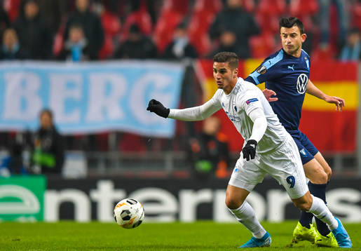 Pieros Sotiriou of FC Köpenhamn and Behrang Safari of
