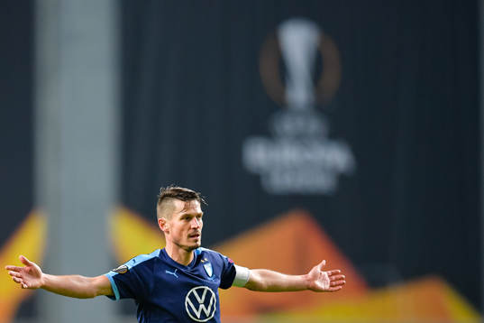 Markus Rosenberg of Malmö FF reacts