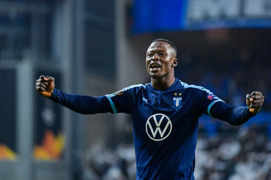 Bonke Innocent of Malmö FF celebrates