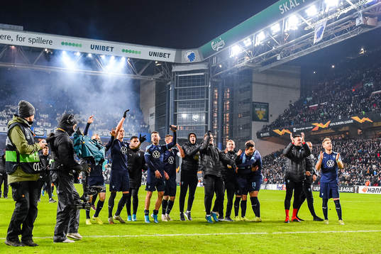 Playaers of Malmö FF celebrate