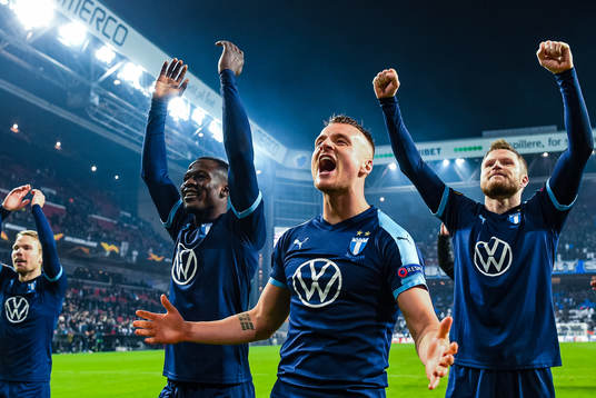 Bonke Innocent , Eric Larsson and Lasse Nielsen of Malmö