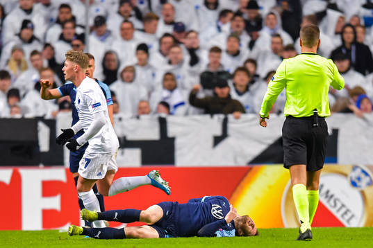 Anders Christiansen of Malmö FF in pain