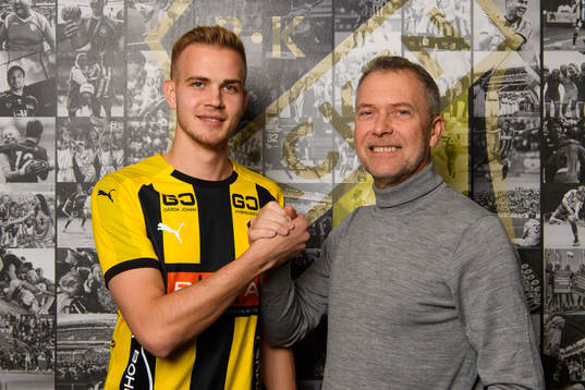 Häckens Jasse Tuominen och sportchef Sonny Karlsson