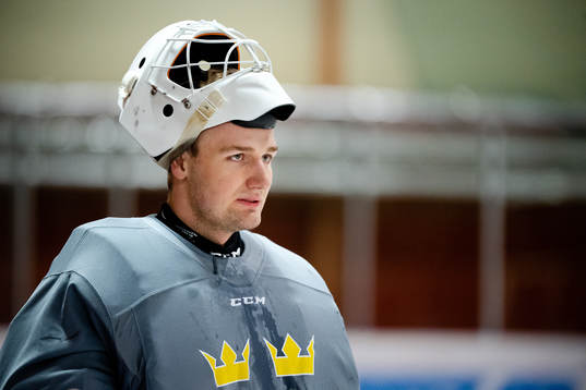 Goalkeeper Jesper Eliasson of Sweden