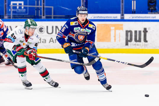 Frölundas Joel Mustonen och Växjös Linus Högberg