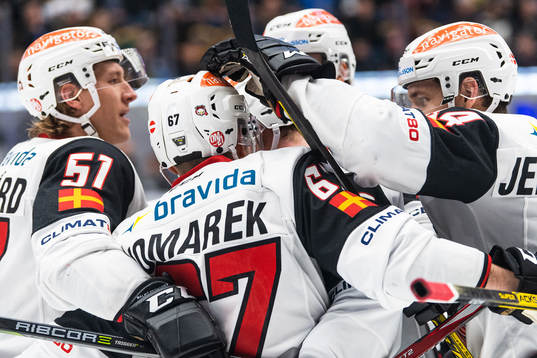 Malmö Redhawks Emil Sylvegård, Konstantin Komarek, Jesper