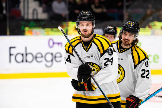 Brynäs Emil Molin och Adam Brodecki deppar