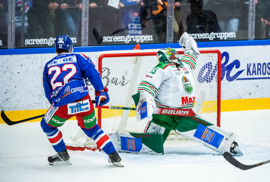 Rögles målvakt Christoffer Rifalk och Oskarshamns John