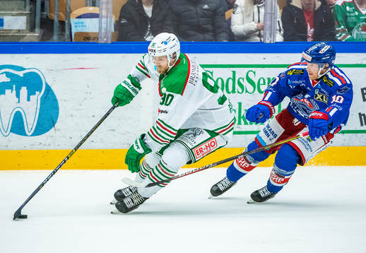 Oskarshamns Nicklas Heinerö och Rögles Ted Brithén
