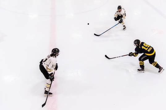 s Jacquie Pierri och Leanne Ganney mot AIK:s Ida Nikula