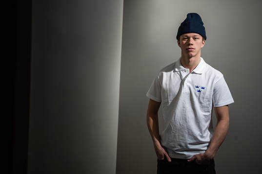 Lucas Raymond of Sweden poses for a portrait