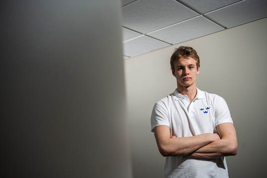 Philip Broberg of Sweden poses for a portrait