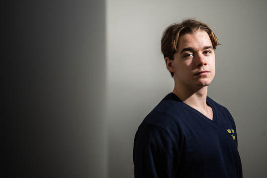 Alexander Holtz of Sweden poses for a portrait
