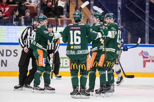 Färjestads Daniel Viksten, Lucas Ekeståhl-Jonsson  och