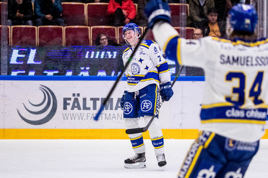 Leksands Lucas Nordsäter jublar