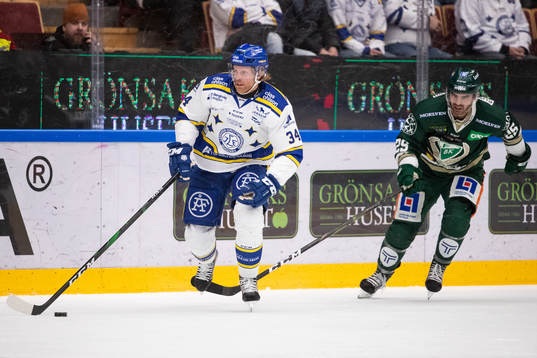 Leksands Philip Samuelsson och Färjestads Martin Johansson