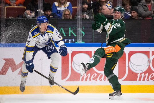 Leksands Emil Heineman och Färjestads Per Åslund