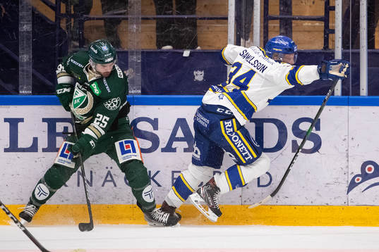 Färjestads Martin Johansson och Leksands Philip Samuelsson