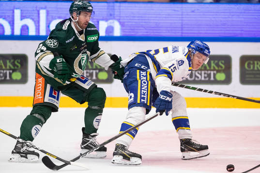 Färjestads Jonathon Blum och Leksands Emil Heineman