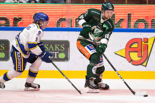Leksands Marcus Karlberg och Färjestads Lucas