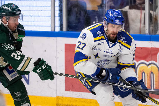 Leksands Marek Hrivik och Färjestads Jonathon Blum