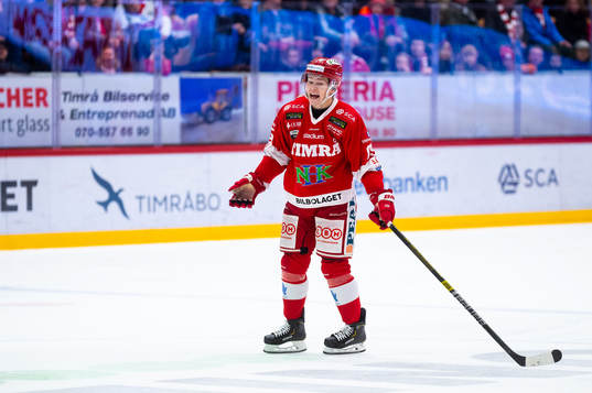 Timrås Filip Westerlund reagerar på ett domslut