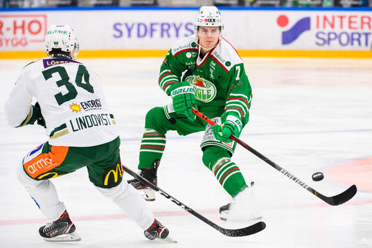 Rögles Erlend Lesund och Färjestads Michael Lindqvist