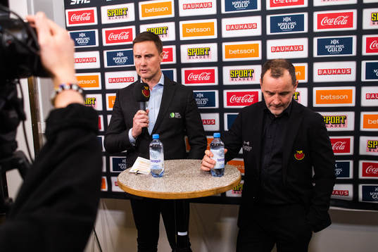 Frölundas tränare Roger Rönnberg och Luleås tränare